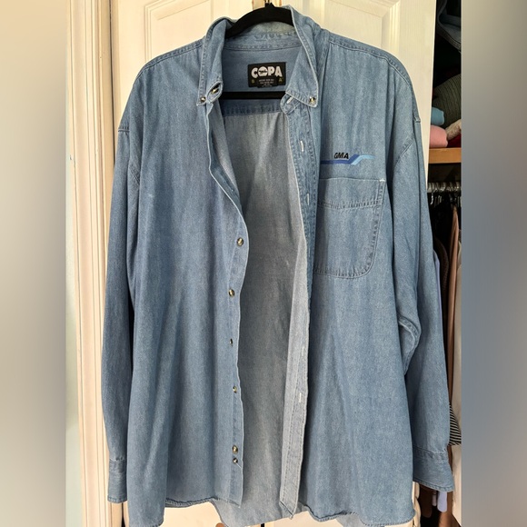 Handpainted Eagles Denim Long Sleeve - Picture 4 of 5